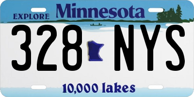 MN license plate 328NYS
