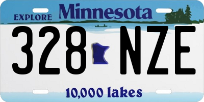 MN license plate 328NZE