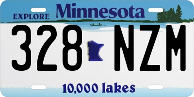 MN license plate 328NZM