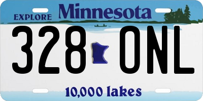 MN license plate 328ONL
