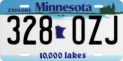 MN license plate 328OZJ