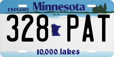 MN license plate 328PAT