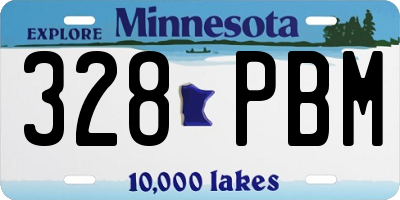 MN license plate 328PBM