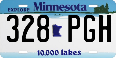 MN license plate 328PGH