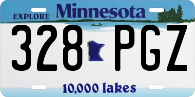 MN license plate 328PGZ