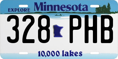 MN license plate 328PHB