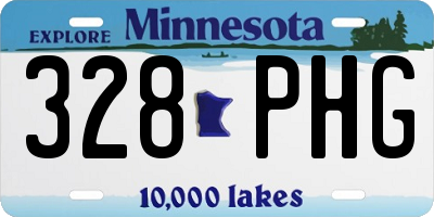MN license plate 328PHG