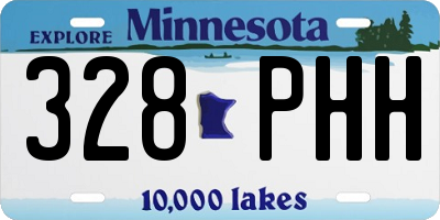 MN license plate 328PHH