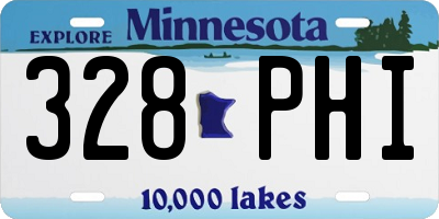 MN license plate 328PHI