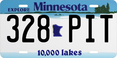 MN license plate 328PIT