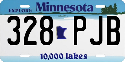 MN license plate 328PJB