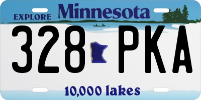 MN license plate 328PKA