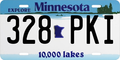 MN license plate 328PKI
