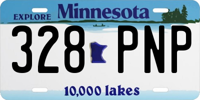 MN license plate 328PNP