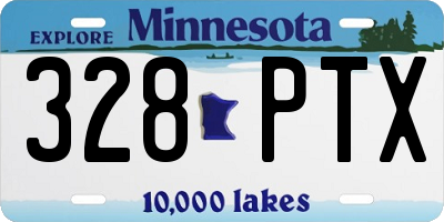 MN license plate 328PTX