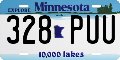 MN license plate 328PUU