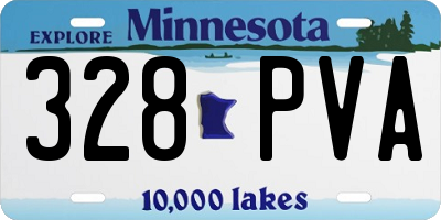 MN license plate 328PVA