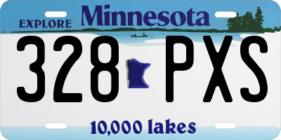 MN license plate 328PXS