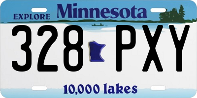 MN license plate 328PXY