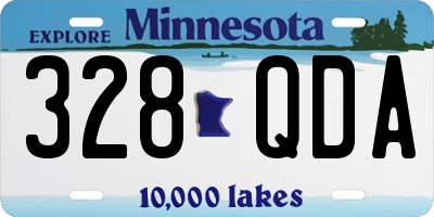 MN license plate 328QDA