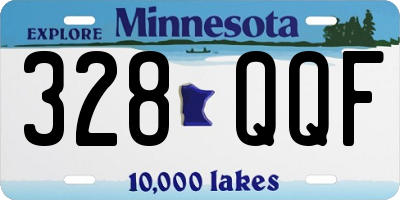 MN license plate 328QQF