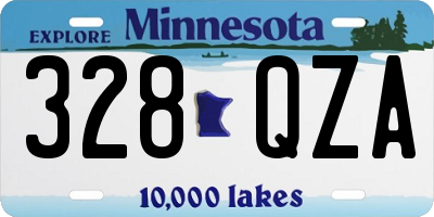 MN license plate 328QZA