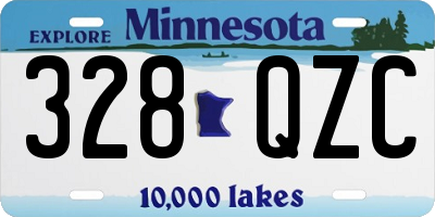MN license plate 328QZC