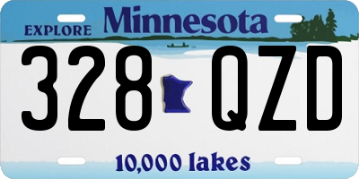 MN license plate 328QZD