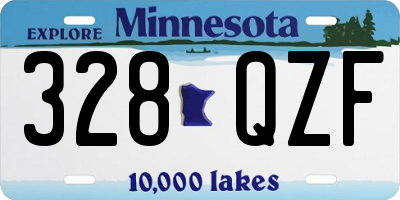 MN license plate 328QZF