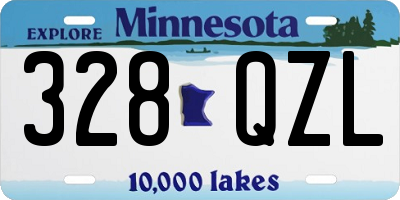 MN license plate 328QZL
