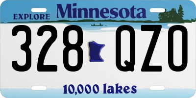 MN license plate 328QZO