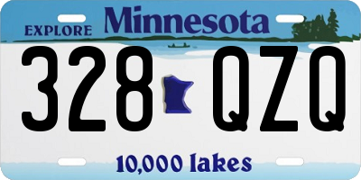 MN license plate 328QZQ