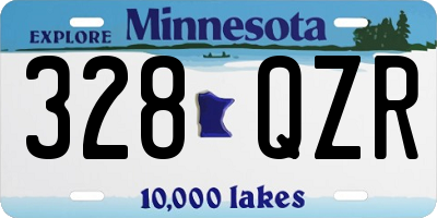 MN license plate 328QZR