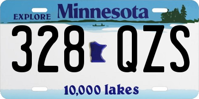 MN license plate 328QZS