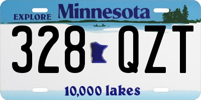 MN license plate 328QZT