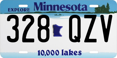 MN license plate 328QZV