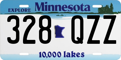 MN license plate 328QZZ