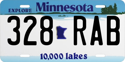 MN license plate 328RAB