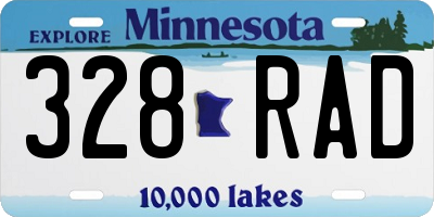 MN license plate 328RAD