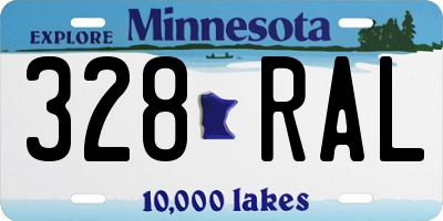 MN license plate 328RAL