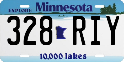 MN license plate 328RIY