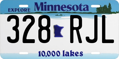 MN license plate 328RJL