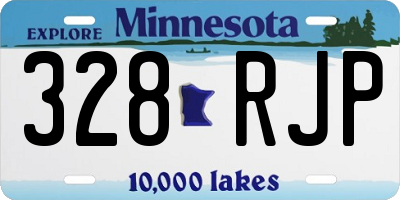 MN license plate 328RJP
