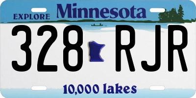 MN license plate 328RJR
