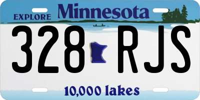 MN license plate 328RJS