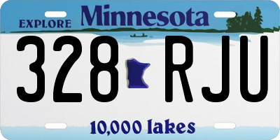 MN license plate 328RJU