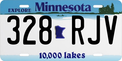 MN license plate 328RJV