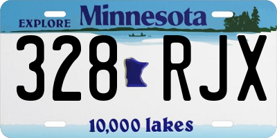 MN license plate 328RJX