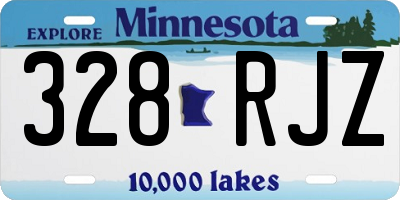 MN license plate 328RJZ