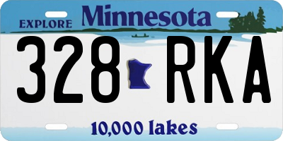 MN license plate 328RKA